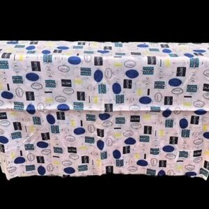 Vtg MCM Graphic Fabric Pink European Cities Signs Paris Salzburg Marrakesh Edin